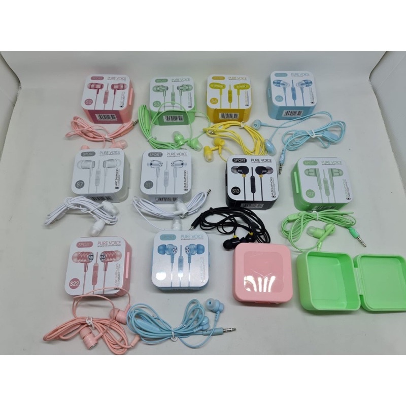 Grosir Per1pcs Packing Mika Handsfree Sport Pure Voice U19 Macaron Matte Plus mic