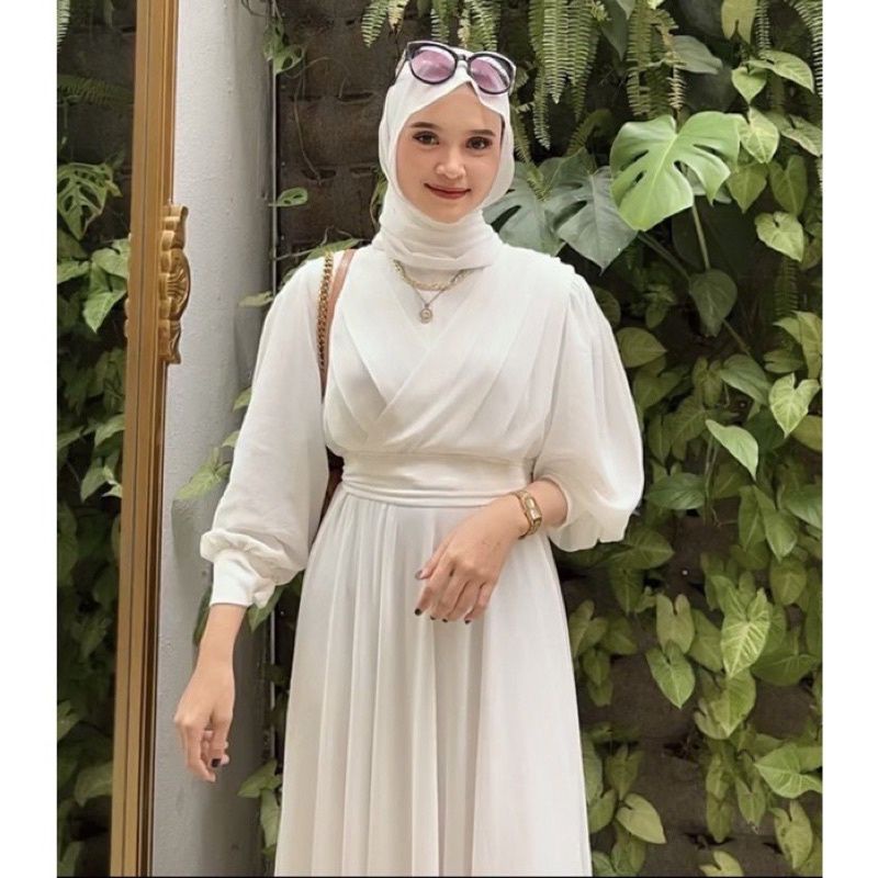 GAUDY MAXI CERUTY DRESS FREE BELT / GAMIS MODERN MEWAH / GAMIS LEBARAN TERBARU 2022