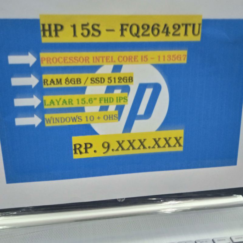 HP 14S - FQ2642TU I5 1135G7 8GB SSD 512GB