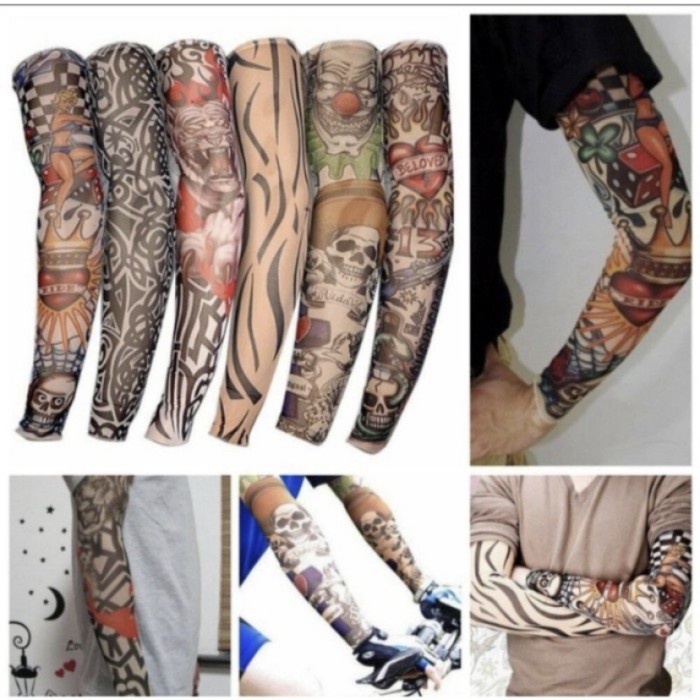 PROMO***1 Pasang Manset Lengan motif Tatoo seamlees unisex