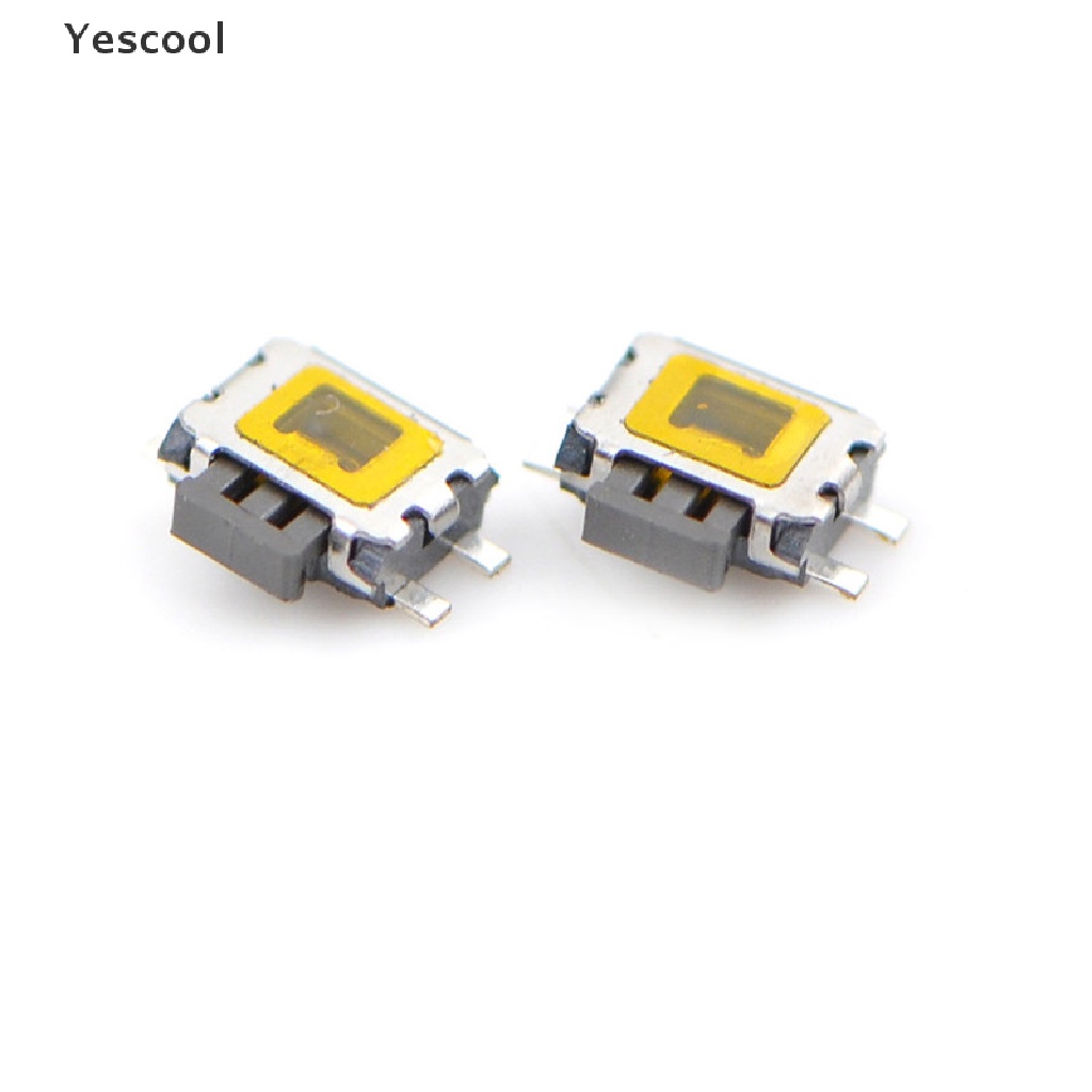 Yescool 10pcs YD-3414 4Pin SMD Turtle type Tact Power Switch Tombol Samping