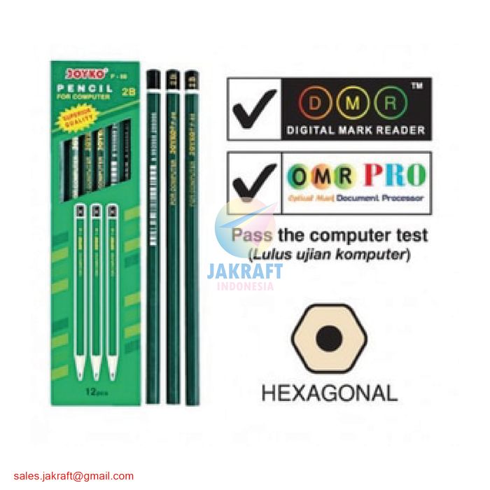 

TULIS-ALAT- PENSIL TULIS KOMPUTER UJIAN NEGARA TEST SCORING JOYKO 2B P-88 SUPER -ALAT-TULIS.