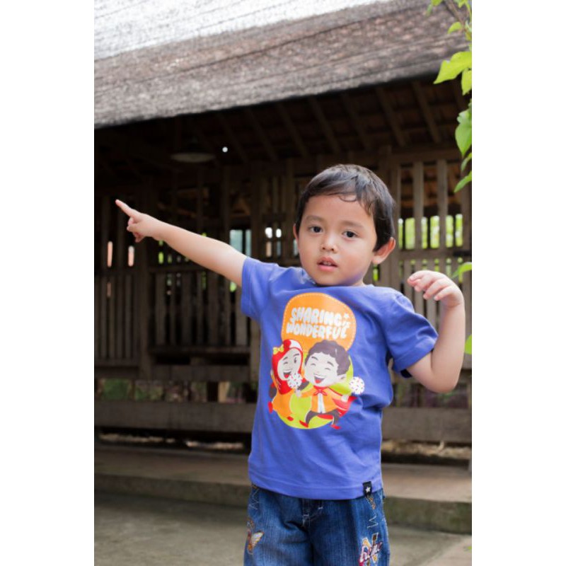 kaos anak muslim lengan pendek oblong afrakids