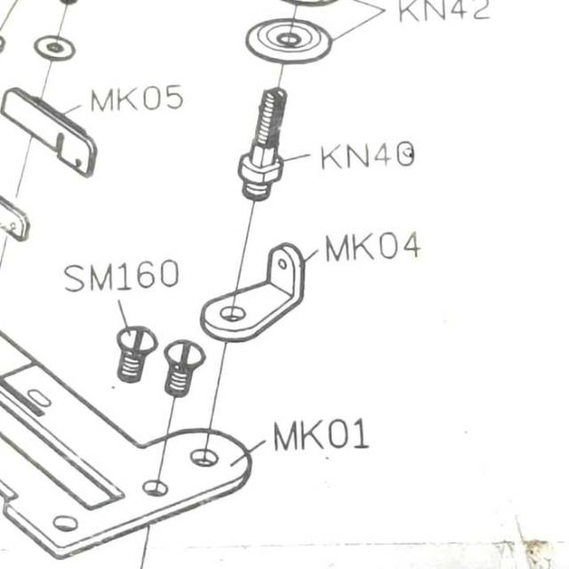 MK04 Asli Jalur Benang Bawah - Thread Guide Kamkut/Overdeck Siruba