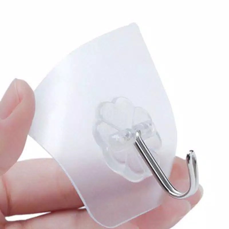 [1Pcs] Gantungan Hook Tempel Hook Ajaib Aksesori Kamar Mandi Kait Dipasang Dinding Bebas Paku