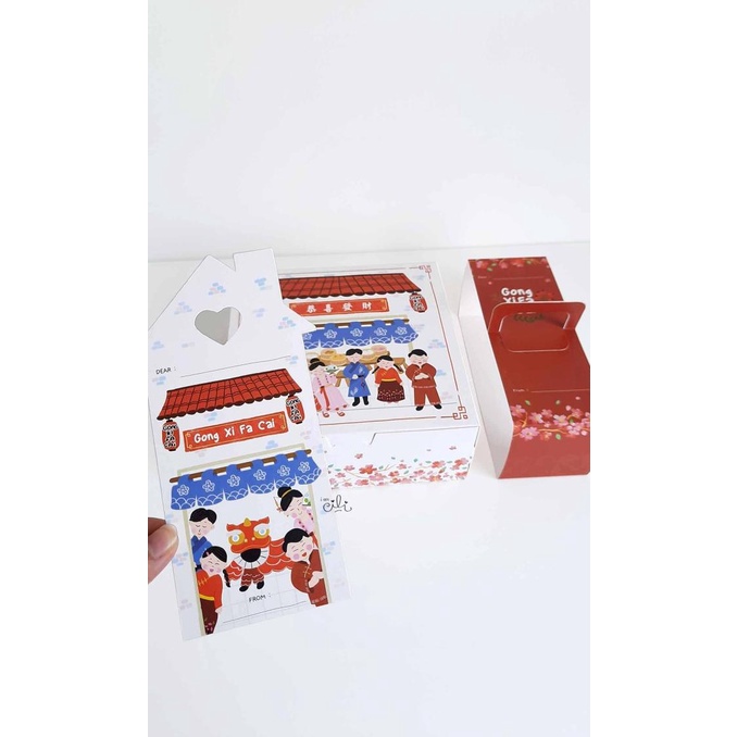 

( JIATING20 ) Box Kotak kue 20 x 20 imlek gong xi fa cai sincia