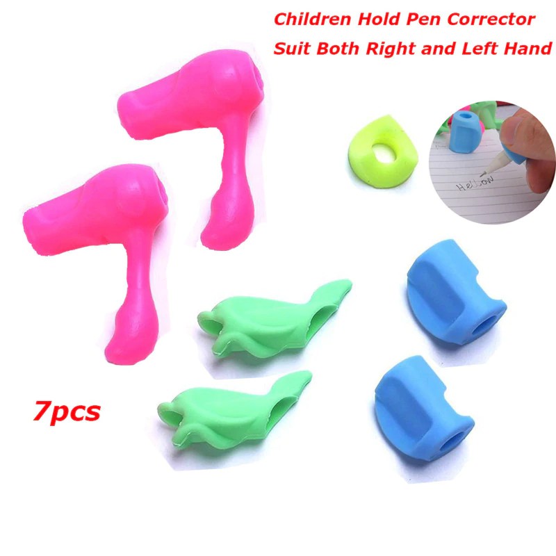 

INDORETAIL | 7 Pcs/Pack Pensil Grips Terapi Pekerjaan Bantuan Anak Anak Sekolah Alat Tulis Pena