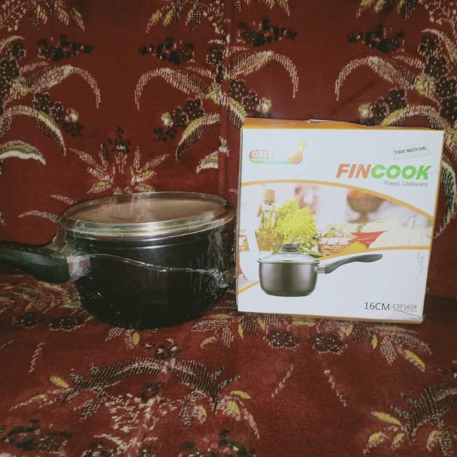 Ceramic Sauce Pan black FINCOOK (panci keramik) 16cm