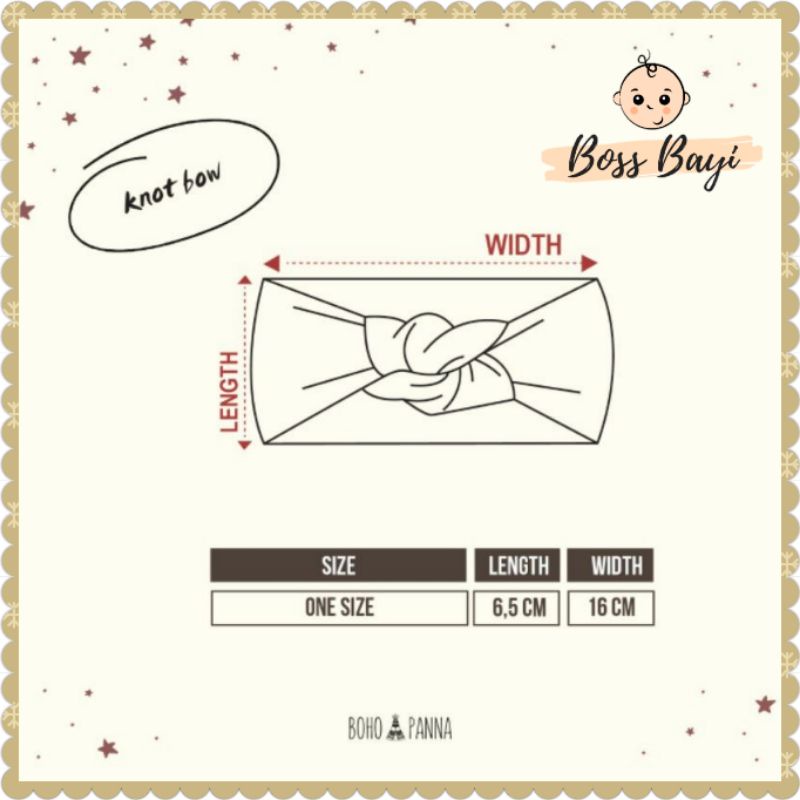 BOHOPANNA - Knot Bow (Bando/Bandana/Headband Bayi)