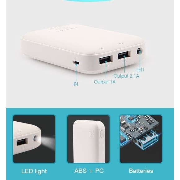 Power Bank Fast Charging Mini Terlaris Terbaik Murah Bisa COD R8J9 VIVAN ROBOT Powerbank RT7300 6600