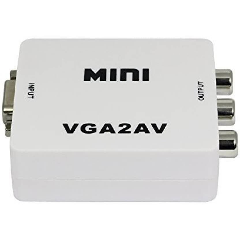 Vga to av audio 1080p converter mini box adapter - Konverter vga to rca pal-ntsc