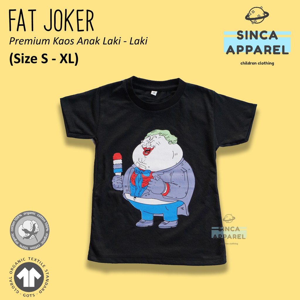  Baju  Kaos  Anak Cowok Laki  Laki  Fat Joker Lengan Pendek 