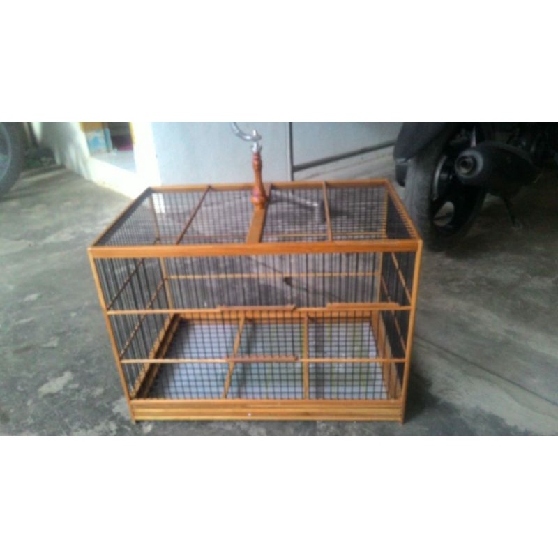 sangkar ternak kenari ambrukan full jati lengkap siap pakai(belum dicat)