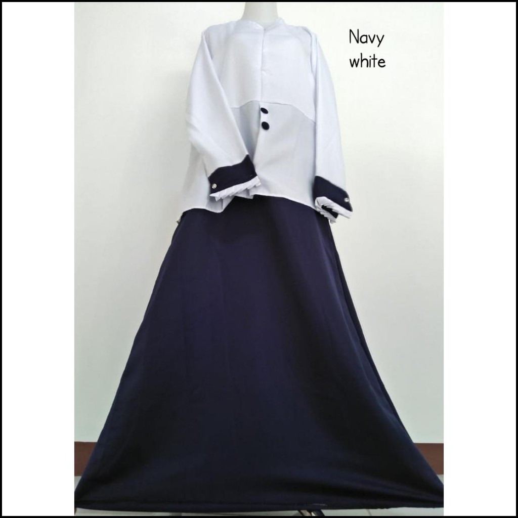 Gamis Kerja Kancing Pdh Pemda Pns Seragam Guru Dinas Hitam Putih Navy Putih