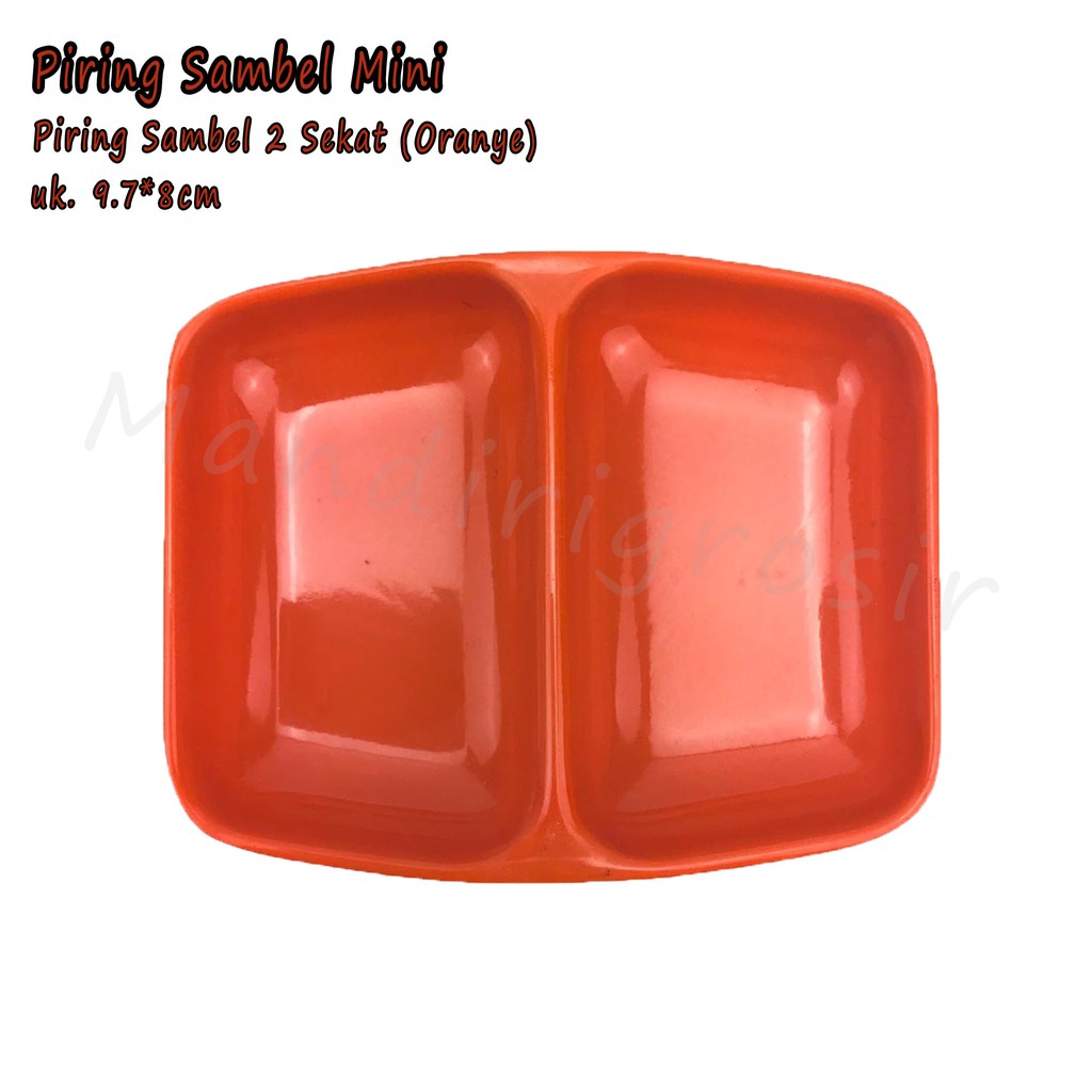 Piring Sambel * 2 Sekat * 9.7*8cm