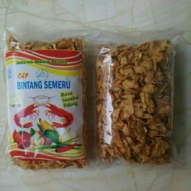 STOK JAMINAN BARU marning jagung ED Jan 2024 merk Bintang Semeru 100gram #jagung gepeng# agen marning