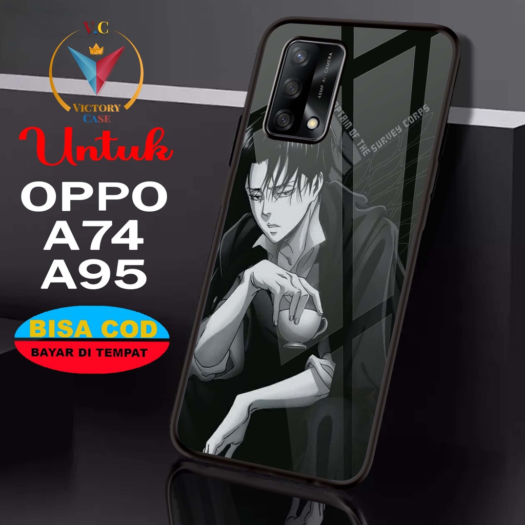 VC Case Oppo A74 Oppo A95 Motif AOT Case Hp Glossy Casing Hardcase Softcase Bisa cod
