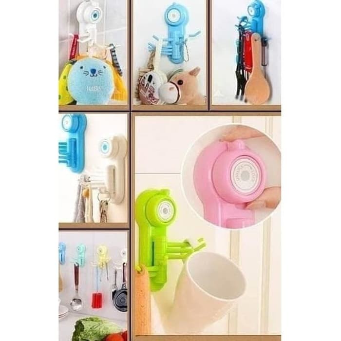 VOM-Gantungan Dapur Powerful Suction Cup Hook / Gantungan Barang 0554