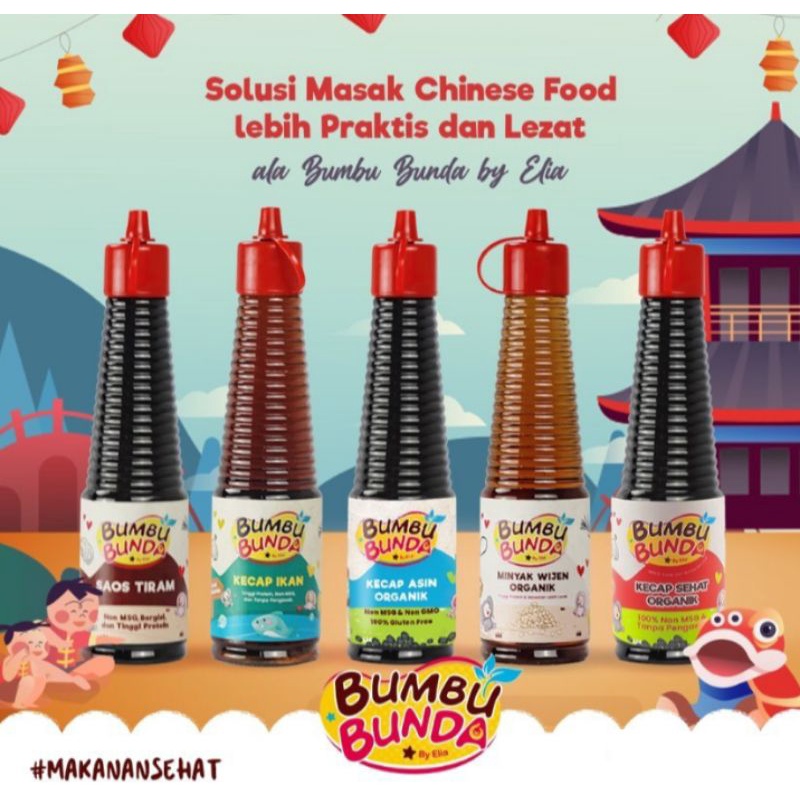 

Bumbu Bunda - Kecap Manis Ikan, Saos Tiram, Wijen MPASI