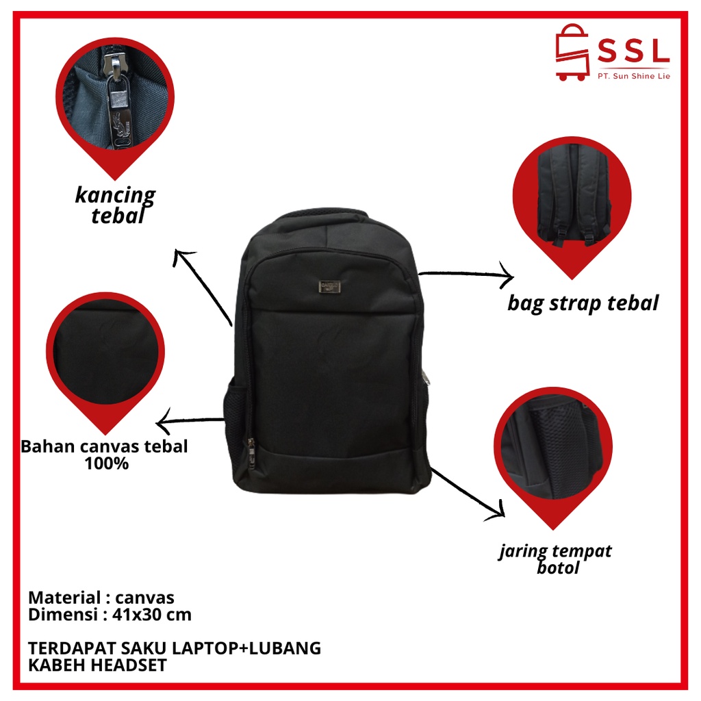 TAS POLO PRIA TAS PUNGGUNG / TAS POLO PRIA KERJA / TAS LAPTOP / ANTI AIR / TAS RANSEL UNISEX / RANSEL LAPTOP