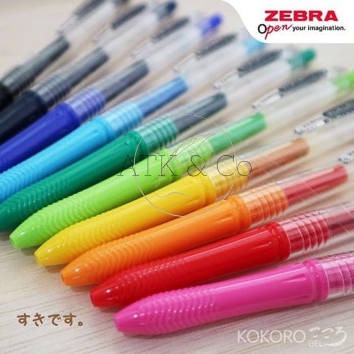 

TULIS-ALAT- PULPEN GEL KOKORO 0.5MM - BOLPEN PENA GEL WARNA ZEBRA - BLACK -ALAT-TULIS.