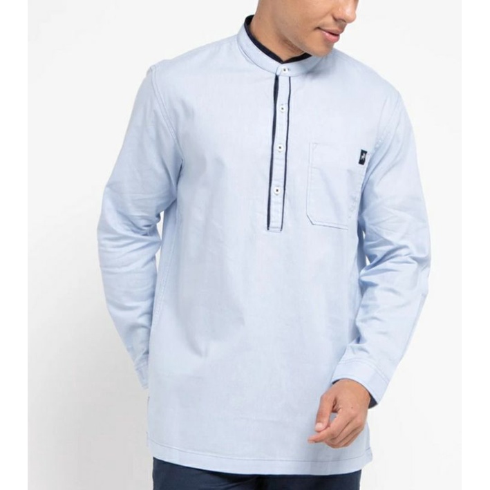 Baju Kemeja Koko Pria Lois Original & full tag (warna navy, putih, khaki) MURAH HARGA PROMO
