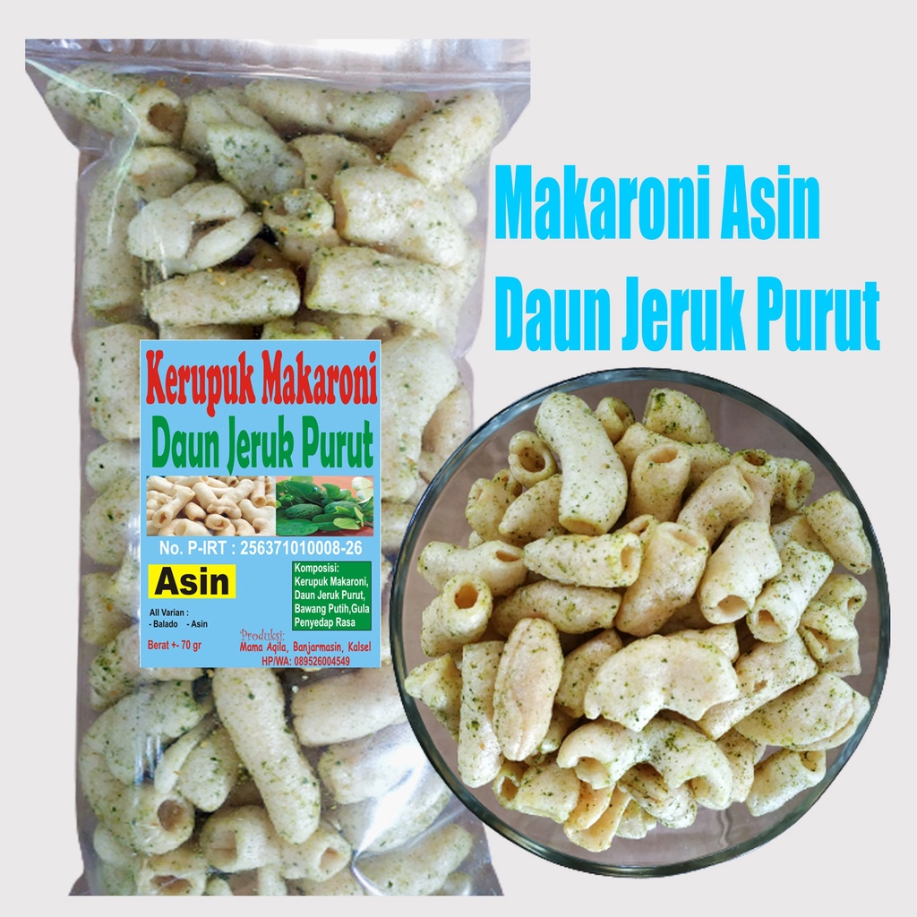 

Kerupuk Makaroni Asin + Daun Jeruk Purut | Renyah Kerupuknya, Full Bumbunya