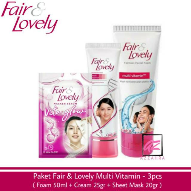3IN1 PAKET GLOWING FAIR AND LOVELY ORIGINAL BPOM