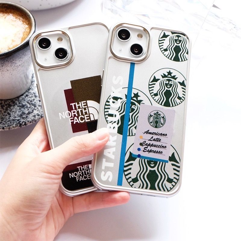Northface Starbucks Case Softcase for iPhone 7 8 SE2020 7+ 8+ X XS XR XSMAX 11 12 13 PRO PROMAX
