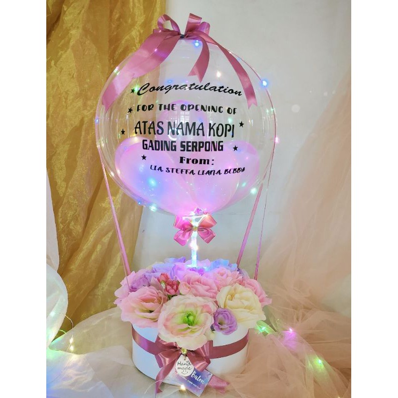 Kado/balon hot air/bouquet balon/balon ultah/buket bunga/balon wisuda/buket snack/balon box/bunga