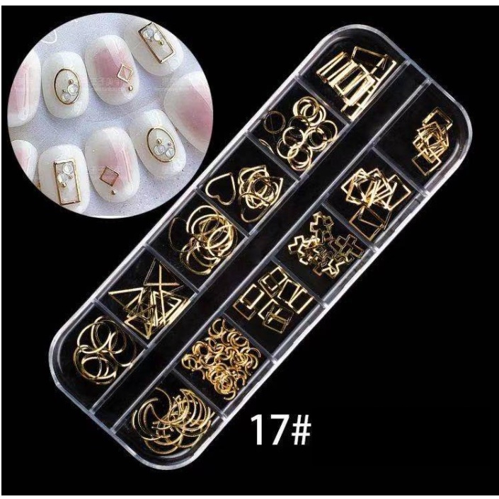 Aksesoris Nail Charm Rhinestone Frame Nail Art Accessories Nail Decor