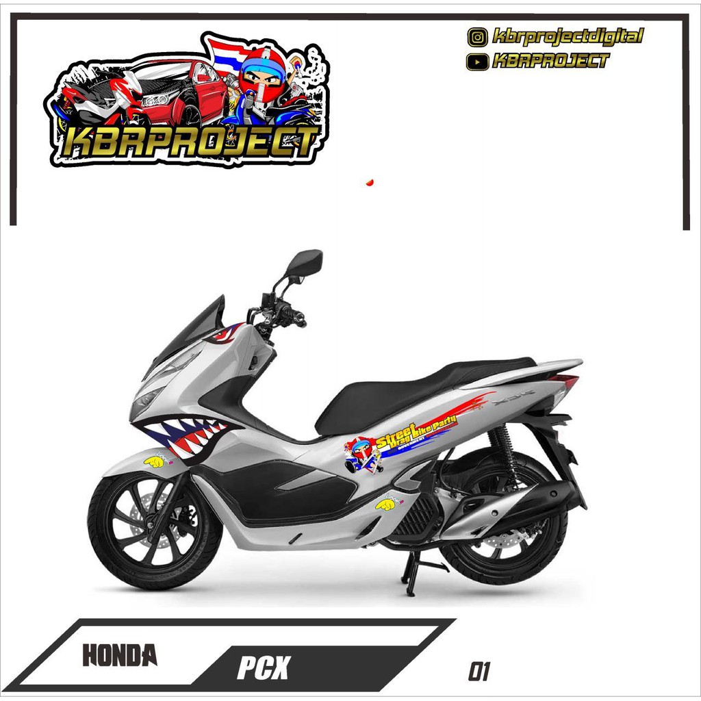 STRIPING PCX Sticker Custom - Stiker Honda PCX Shark