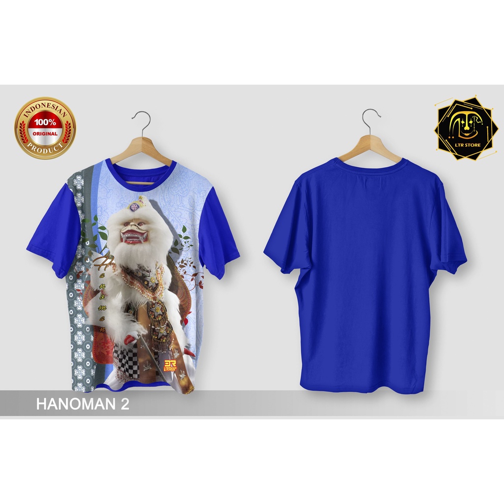 [ BAYAR DI TEMPAT ] BAJU PRINTING GAMBAR WAYANG HANOMAN 2 - KAOS DISTRO ORIGINAL MOTIF KESENIAN KHAS