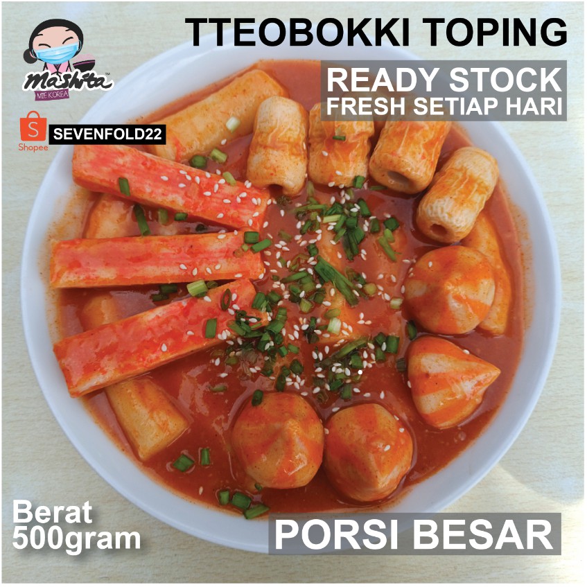 Tteokbokki Topping Instan Halal Topokki Porsi Besar Mashita Korean Food Free Foto Polaroid Bts Shopee Indonesia