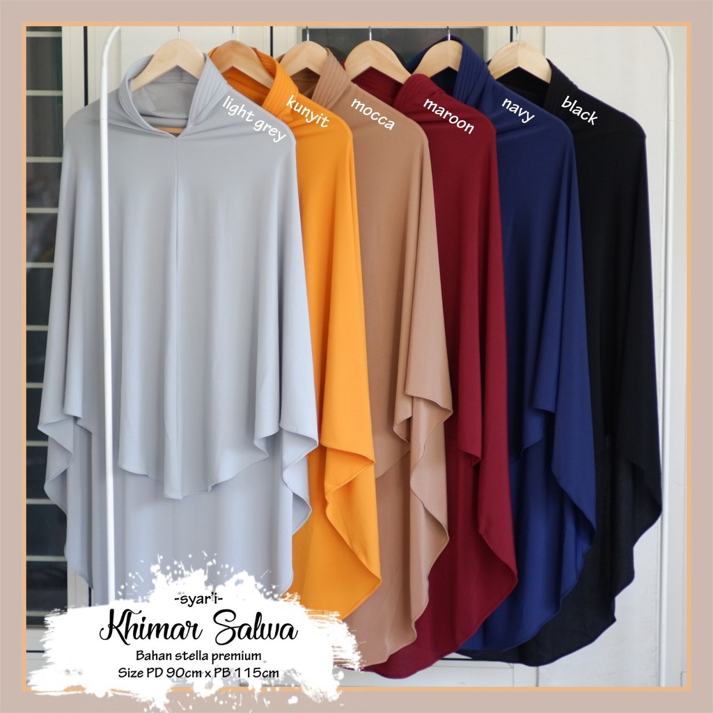 Khimar Dewasa Salwa by Dianhijab.id - Bahan Stella Premium Jilbab Syari Dewasa Adem Nyaman Dipakai Bisa COD