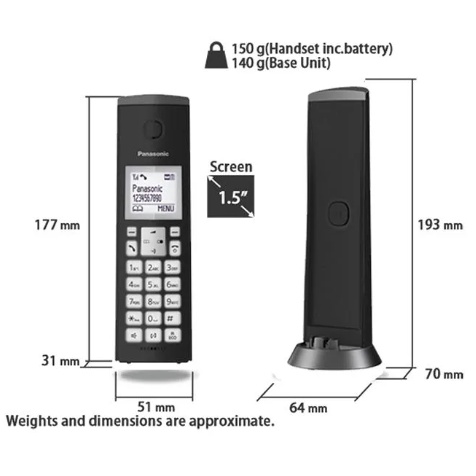 ANGELSWATCH TELEPON WIRELESS PANASONIC KX-TGK210 TGK210 WIRELESSPHONE CORDLESS TGK210