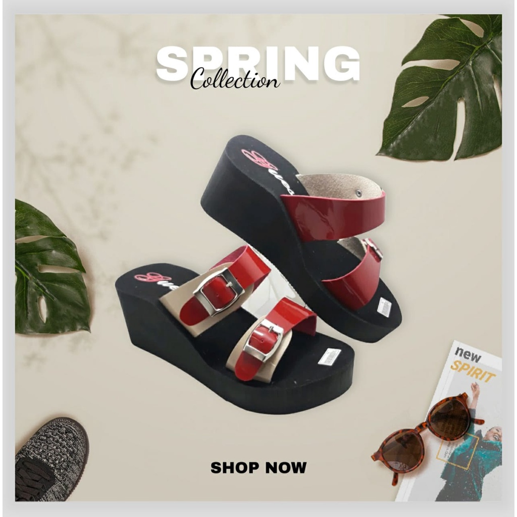 SANDAL WEDGES KOKOP BAN DUA GESPER