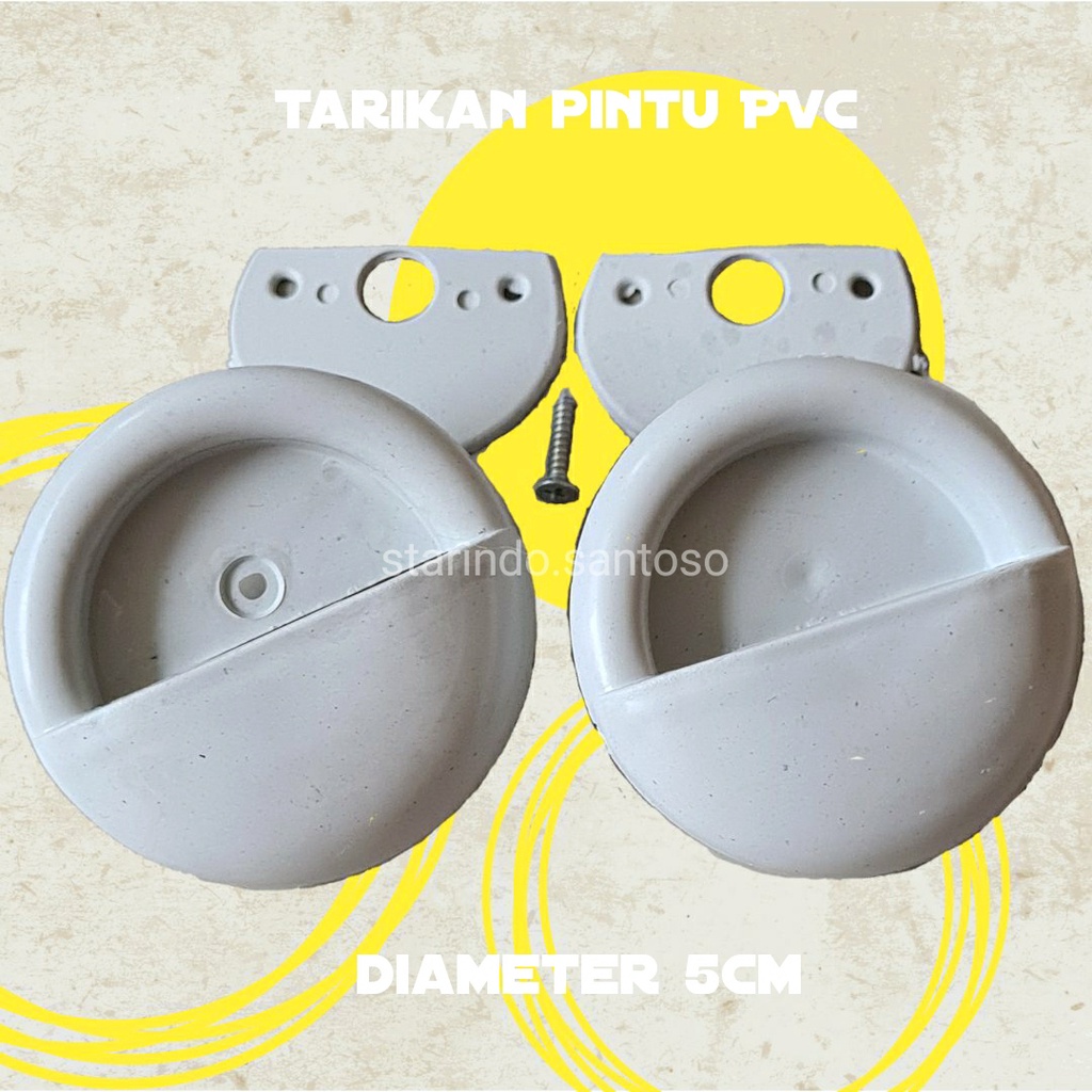 KNOP PINTU PVC bulat tarikan simple kecil toilet kamar mandi plastik