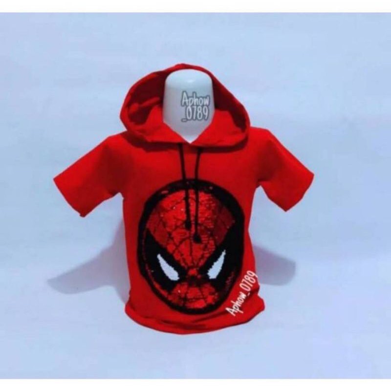 KAOS HOODIE ANAK KARAKTER USAP SUPER HERO UK 2-10TAHUN