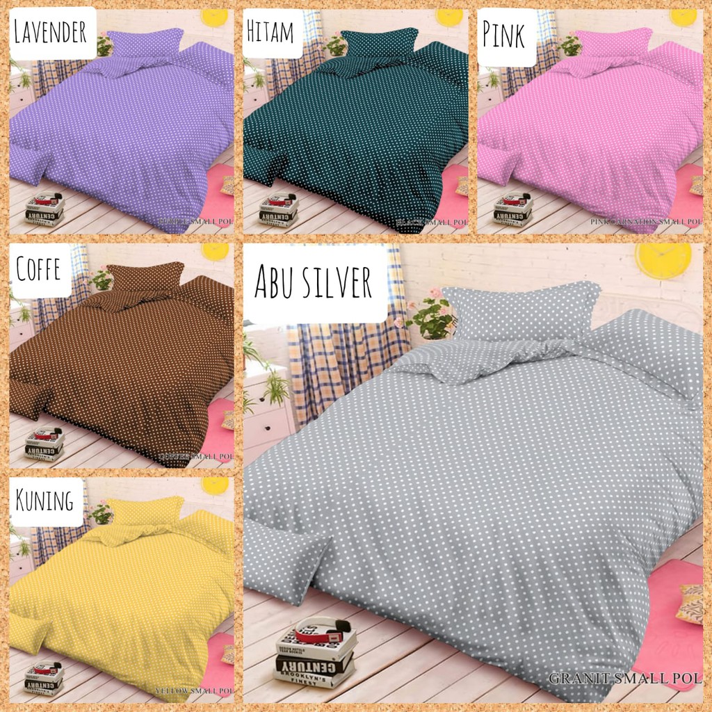 Bedcover Set Sprei / Bedcover Set Sprei Aesthetic Katun Motif Polkadot New Quality Single &amp; King Size