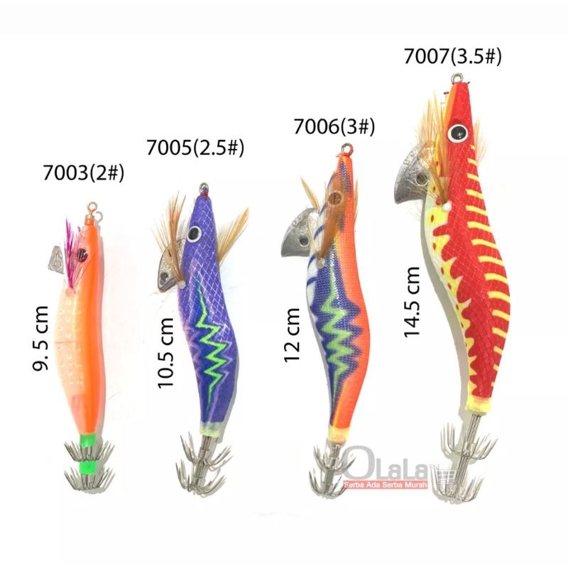 umpan egi yozuri cumi squid jig glow in the dark (1pcs)