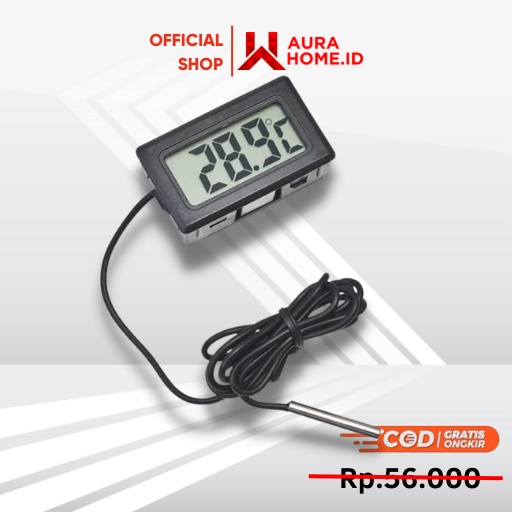 Jual Pengukur Suhu Digital Termometer Aquarium Kabel 1M TPM / Alat Ukur ...