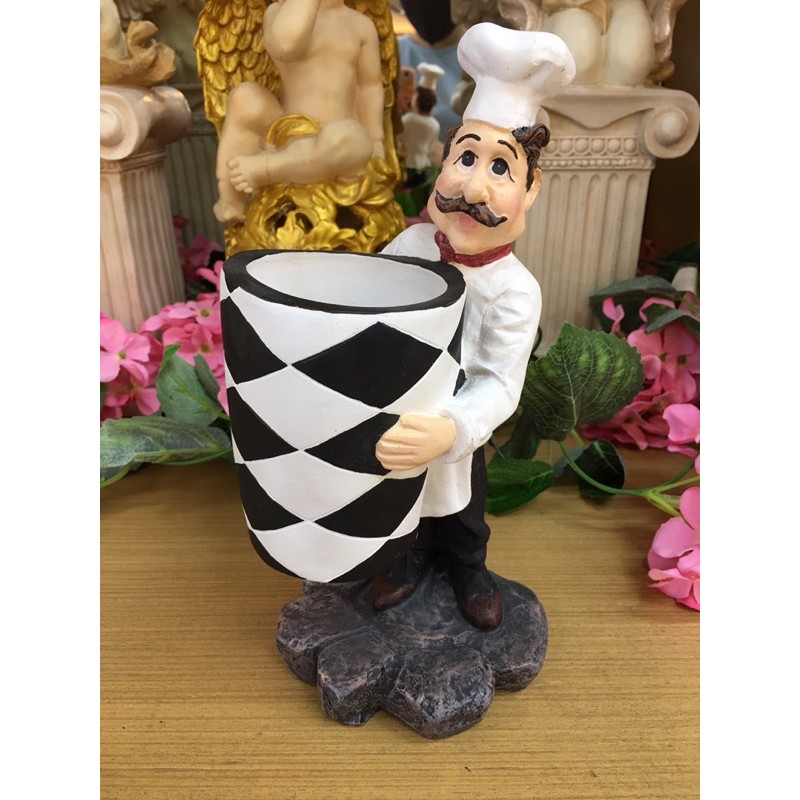 Patung Koki import - Chef figur pajangan patung koki