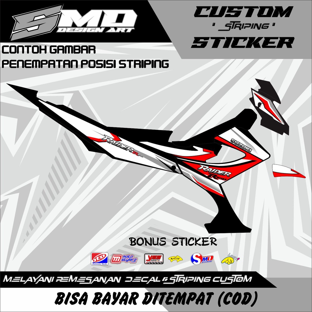 STRIPING STICKER VARIASI SATRIA FU FACELIFT RAIDER 150