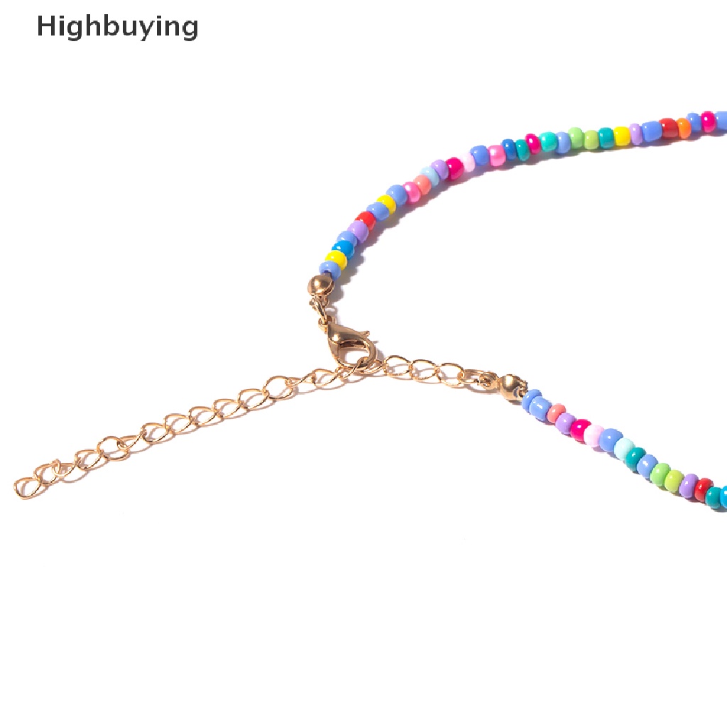 Hbid Kalung Choker Rantai Manik Warna Warni Gaya Boho Untuk Wanita