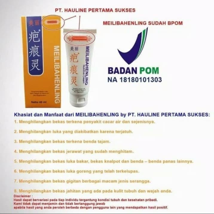 MEILIBAHENLING NUTRITIVE CREAM BPOM ORIGINAL / PENGHILANG BEKAS LUKA / AMPUH HILANGKAN BEKAS LUKA