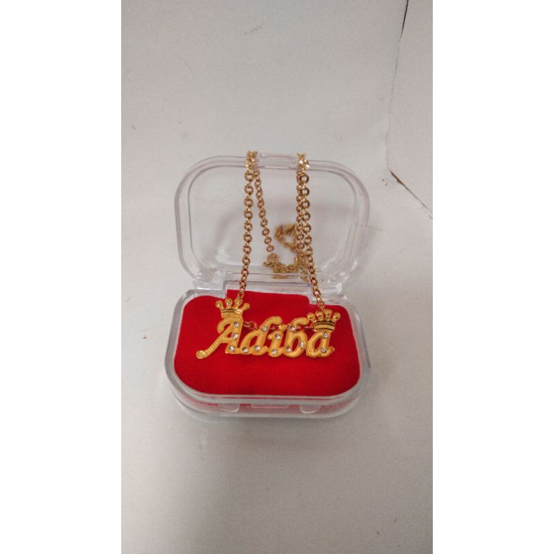 kalung nama/liontin ukir nama/kalung tempah nama