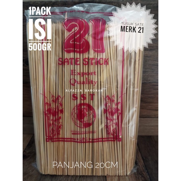 Tusuk sate / Tusuk sate Merk 21 Uk 20Cm
