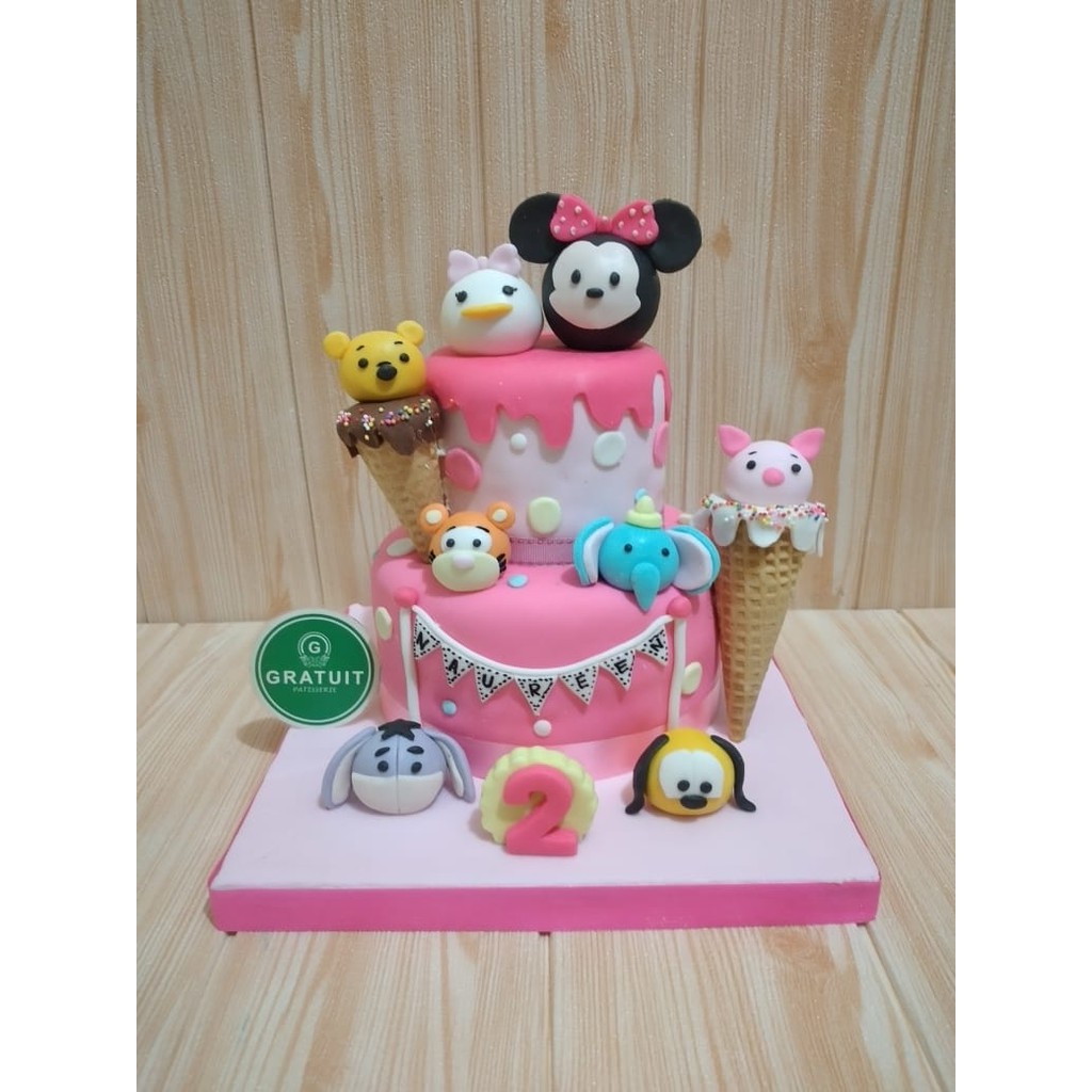 

kue ulang tahun tsum-tsum 15cm+10cm