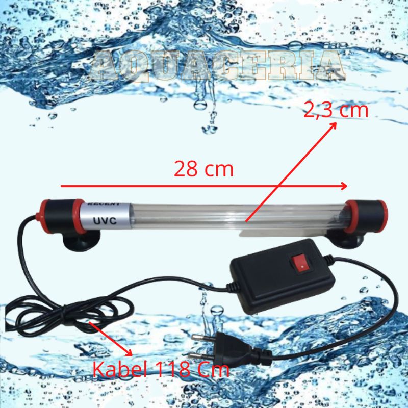 lampu uv celup aquarium lampu uv filter kolam lampu ultraviolet recent 15 watt